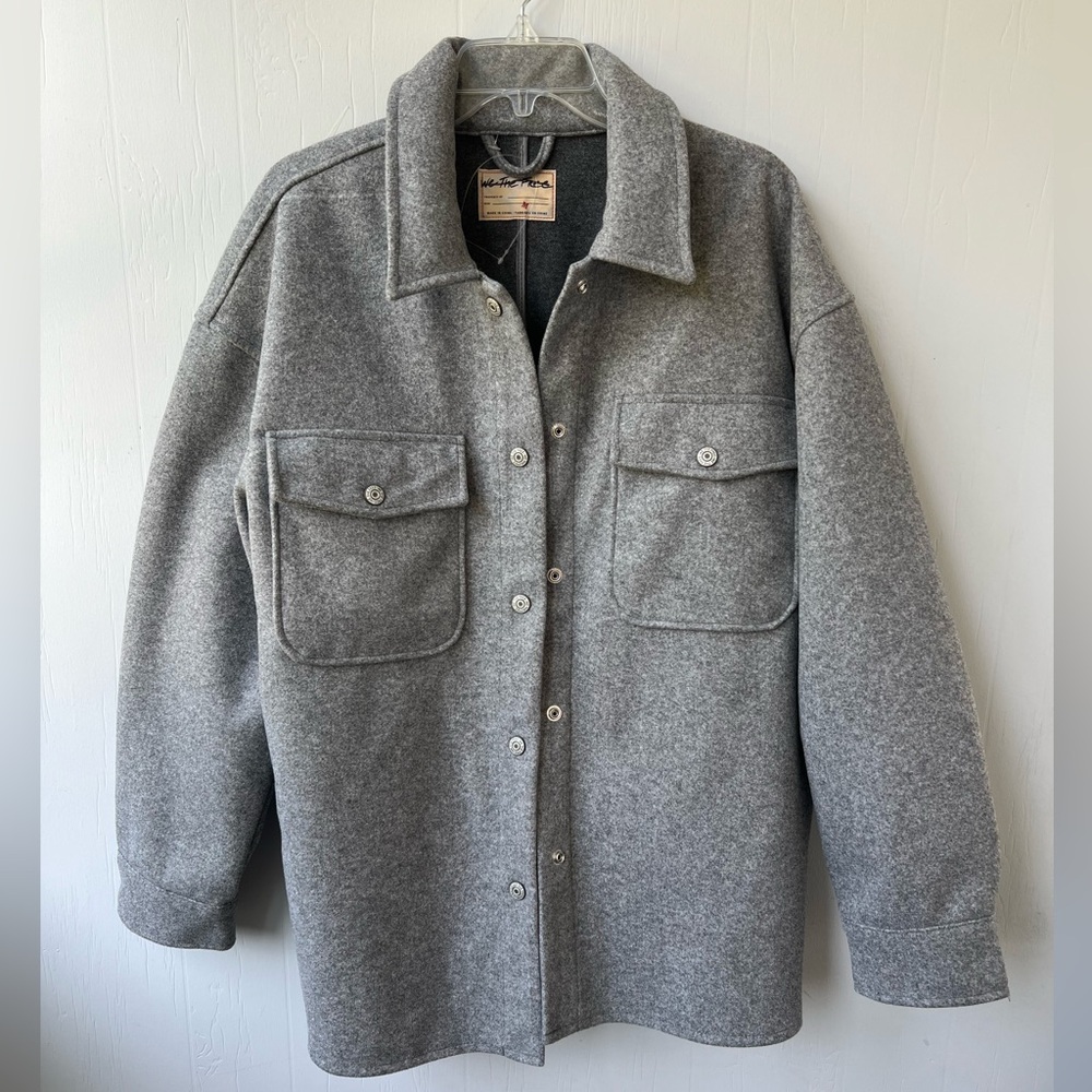 NWOT Free People We The Free Lola Shirt Jacket (size M) - Picture 6 of 14